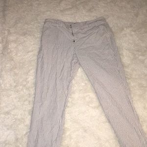 Gray striped pants